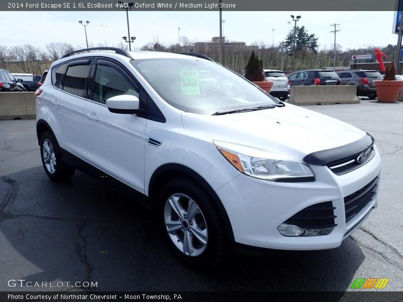 Oxford White / Medium Light Stone 2014 Ford Escape SE 1.6L EcoBoost 4WD