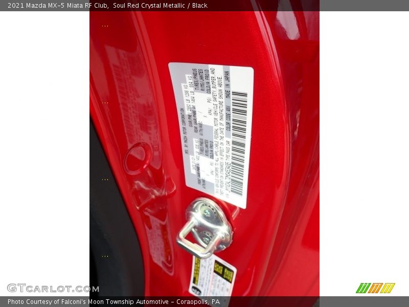 2021 MX-5 Miata RF Club Soul Red Crystal Metallic Color Code 46V