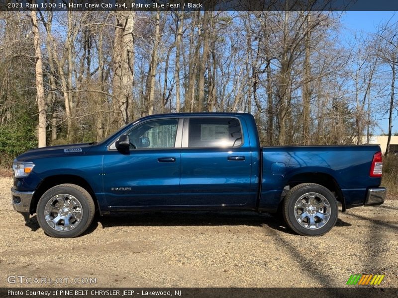 Patriot Blue Pearl / Black 2021 Ram 1500 Big Horn Crew Cab 4x4