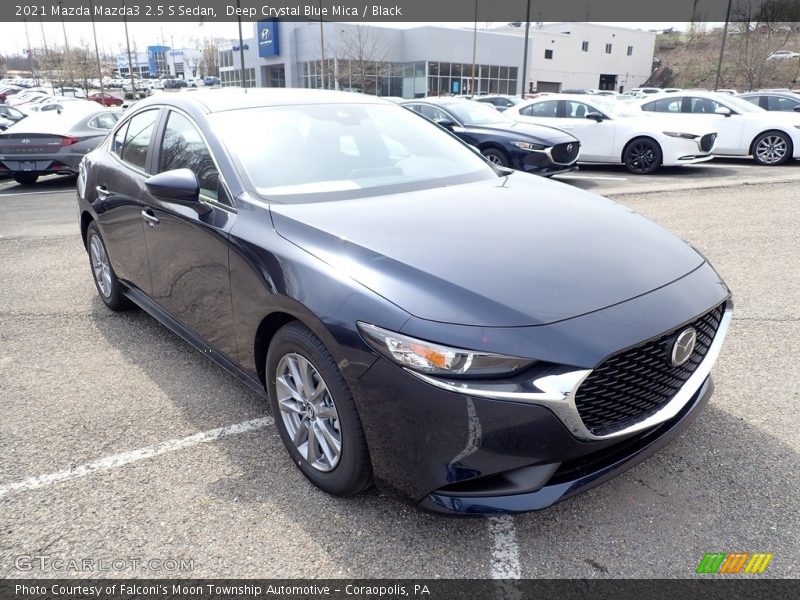 Deep Crystal Blue Mica / Black 2021 Mazda Mazda3 2.5 S Sedan