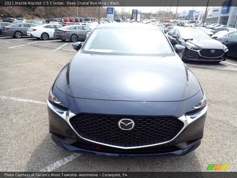 Deep Crystal Blue Mica / Black 2021 Mazda Mazda3 2.5 S Sedan