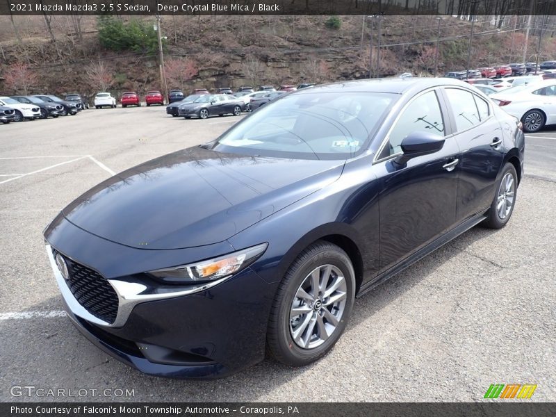 Deep Crystal Blue Mica / Black 2021 Mazda Mazda3 2.5 S Sedan