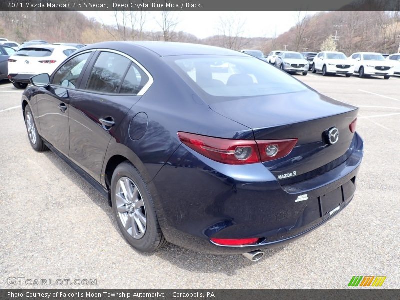 Deep Crystal Blue Mica / Black 2021 Mazda Mazda3 2.5 S Sedan