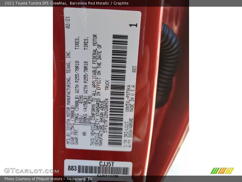 Barcelona Red Metallic / Graphite 2021 Toyota Tundra SR5 CrewMax