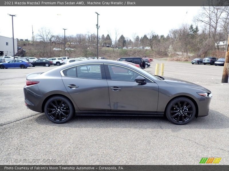 Machine Gray Metallic / Black 2021 Mazda Mazda3 Premium Plus Sedan AWD