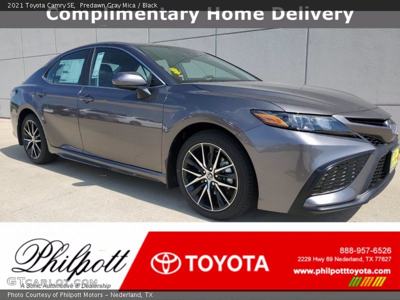 Predawn Gray Mica / Black 2021 Toyota Camry SE