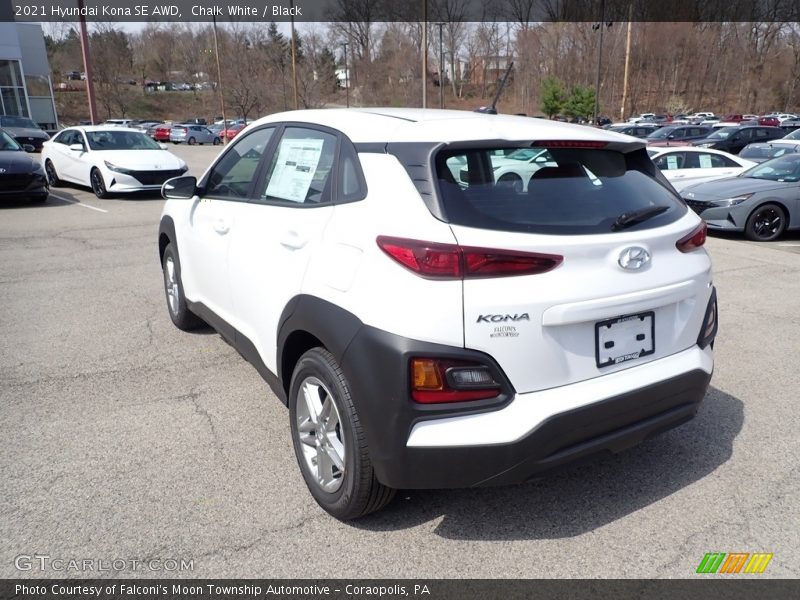 Chalk White / Black 2021 Hyundai Kona SE AWD