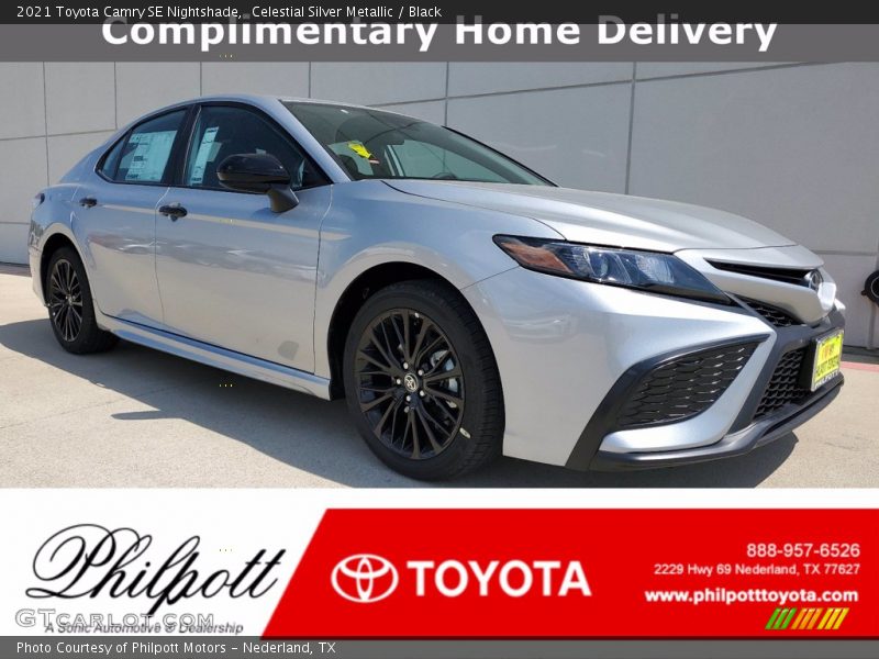 Celestial Silver Metallic / Black 2021 Toyota Camry SE Nightshade