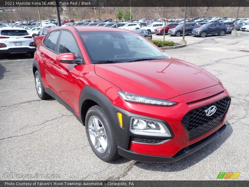 Pulse Red / Black 2021 Hyundai Kona SE AWD