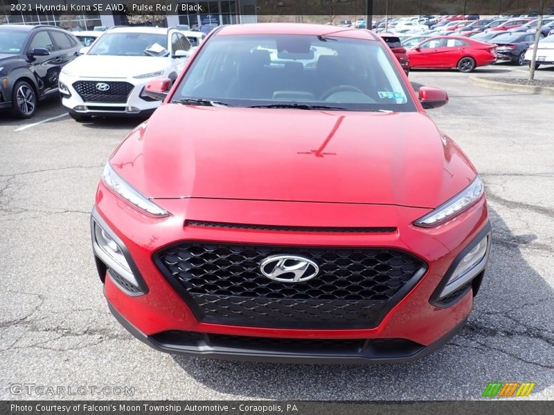 Pulse Red / Black 2021 Hyundai Kona SE AWD