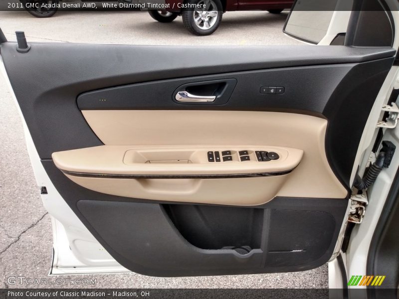 White Diamond Tintcoat / Cashmere 2011 GMC Acadia Denali AWD
