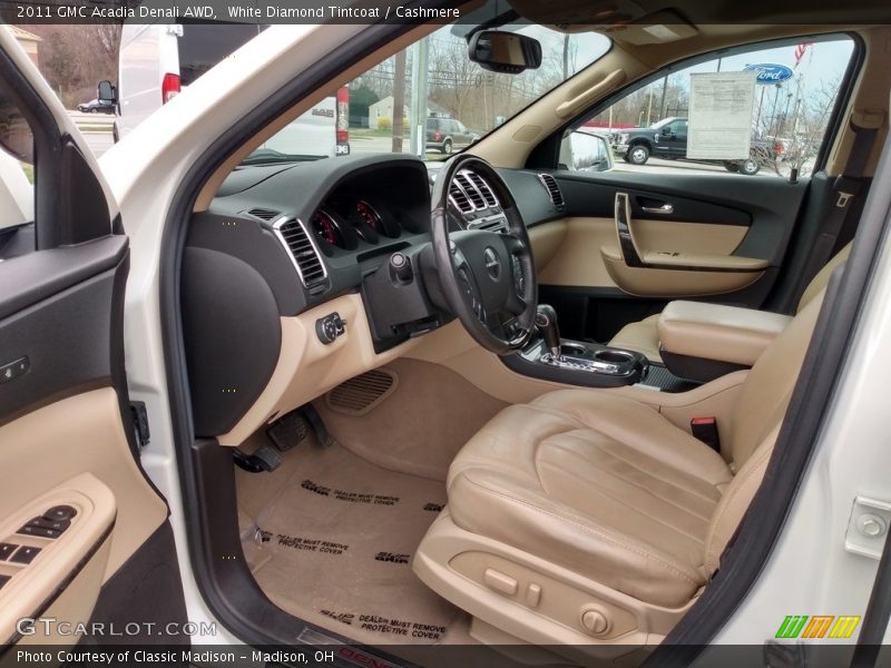 White Diamond Tintcoat / Cashmere 2011 GMC Acadia Denali AWD