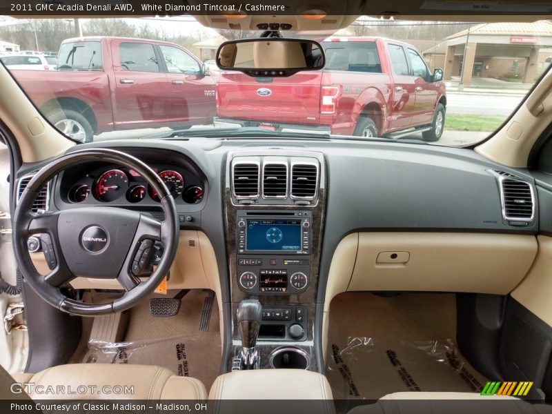White Diamond Tintcoat / Cashmere 2011 GMC Acadia Denali AWD