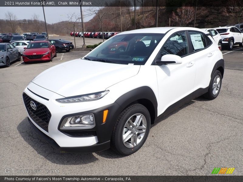 Chalk White / Black 2021 Hyundai Kona SE AWD