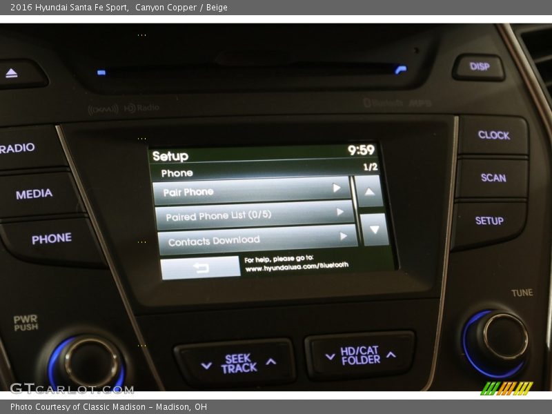 Canyon Copper / Beige 2016 Hyundai Santa Fe Sport
