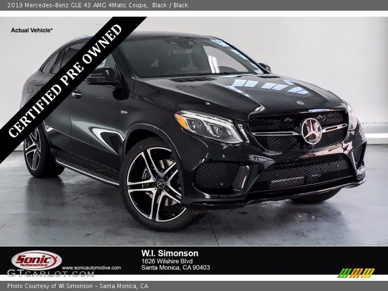 Black / Black 2019 Mercedes-Benz GLE 43 AMG 4Matic Coupe