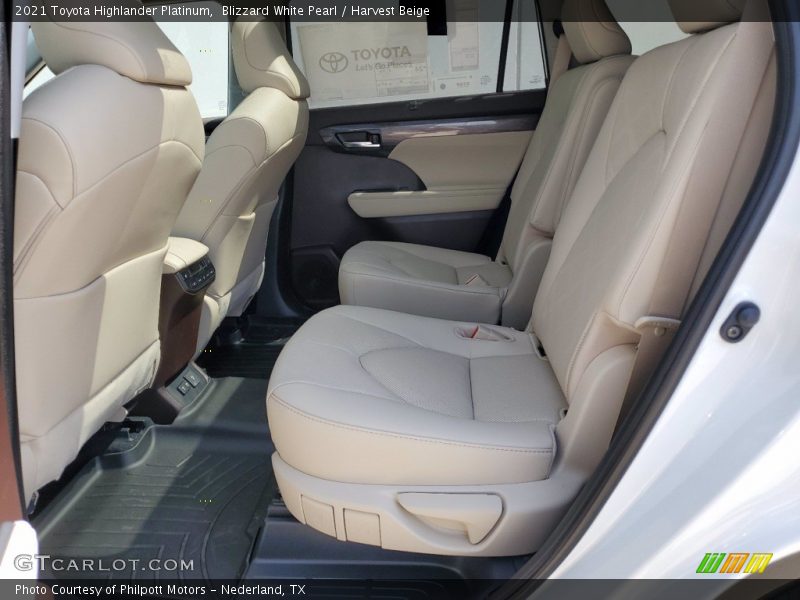 Blizzard White Pearl / Harvest Beige 2021 Toyota Highlander Platinum