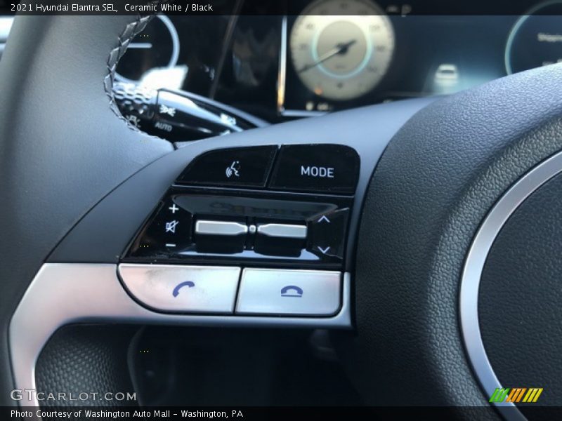 Ceramic White / Black 2021 Hyundai Elantra SEL