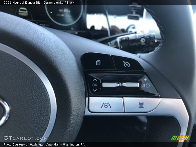 Ceramic White / Black 2021 Hyundai Elantra SEL
