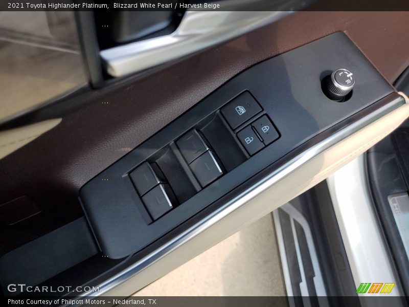 Blizzard White Pearl / Harvest Beige 2021 Toyota Highlander Platinum