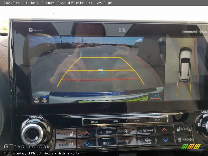 Blizzard White Pearl / Harvest Beige 2021 Toyota Highlander Platinum
