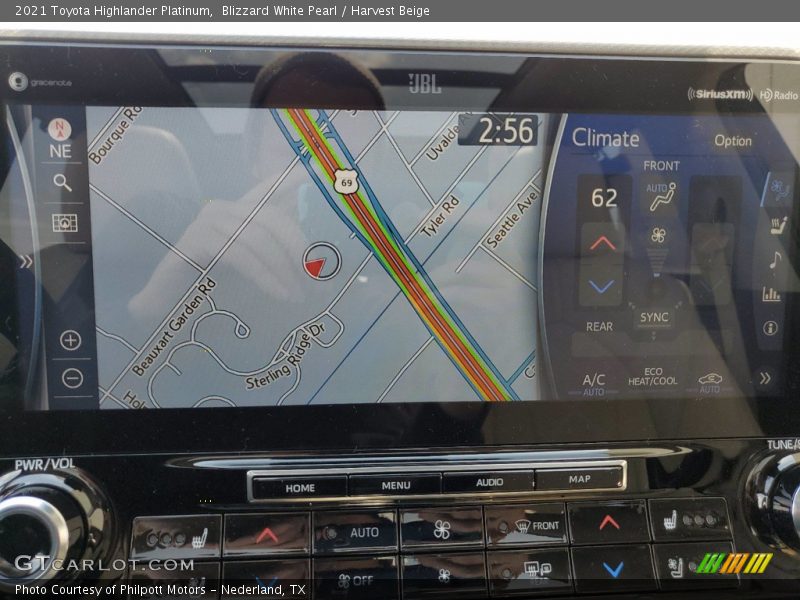 Blizzard White Pearl / Harvest Beige 2021 Toyota Highlander Platinum
