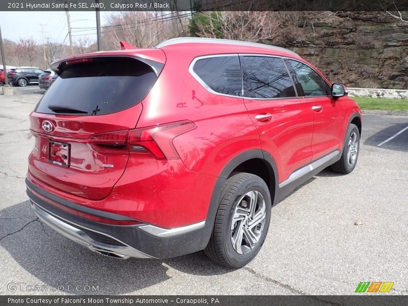 Calypso Red / Black 2021 Hyundai Santa Fe SEL AWD