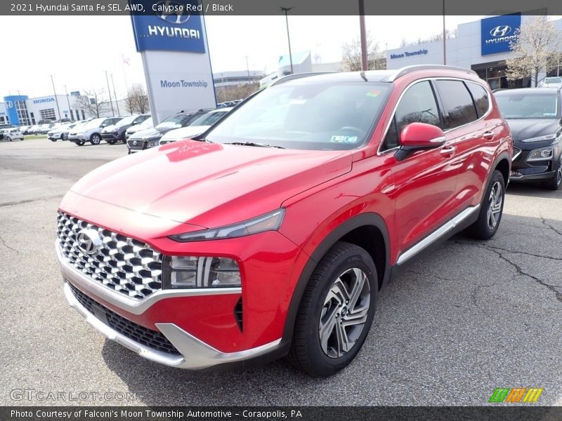 Calypso Red / Black 2021 Hyundai Santa Fe SEL AWD