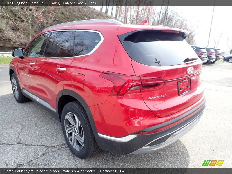 Calypso Red / Black 2021 Hyundai Santa Fe SEL AWD