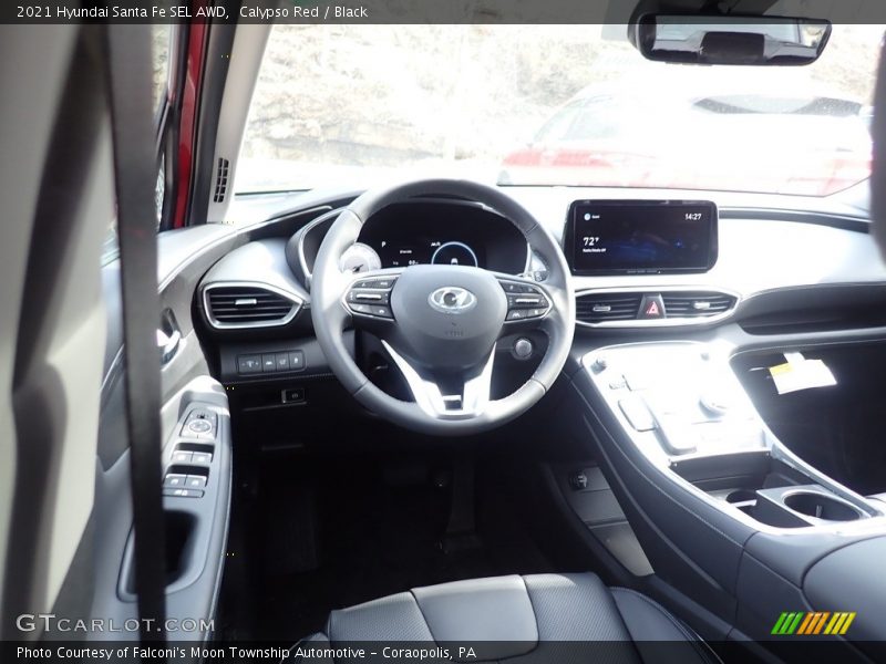 Calypso Red / Black 2021 Hyundai Santa Fe SEL AWD