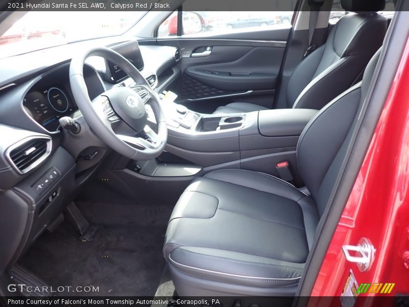 Calypso Red / Black 2021 Hyundai Santa Fe SEL AWD
