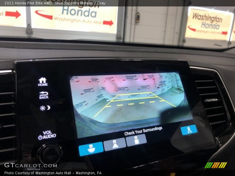 Steel Sapphire Metallic / Gray 2021 Honda Pilot Elite AWD