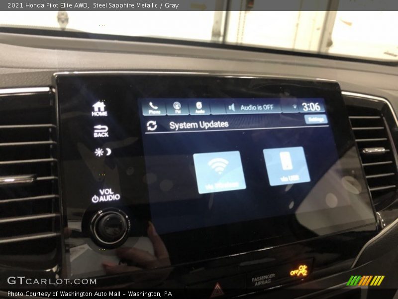 Steel Sapphire Metallic / Gray 2021 Honda Pilot Elite AWD