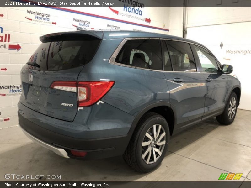 Steel Sapphire Metallic / Gray 2021 Honda Pilot EX-L AWD