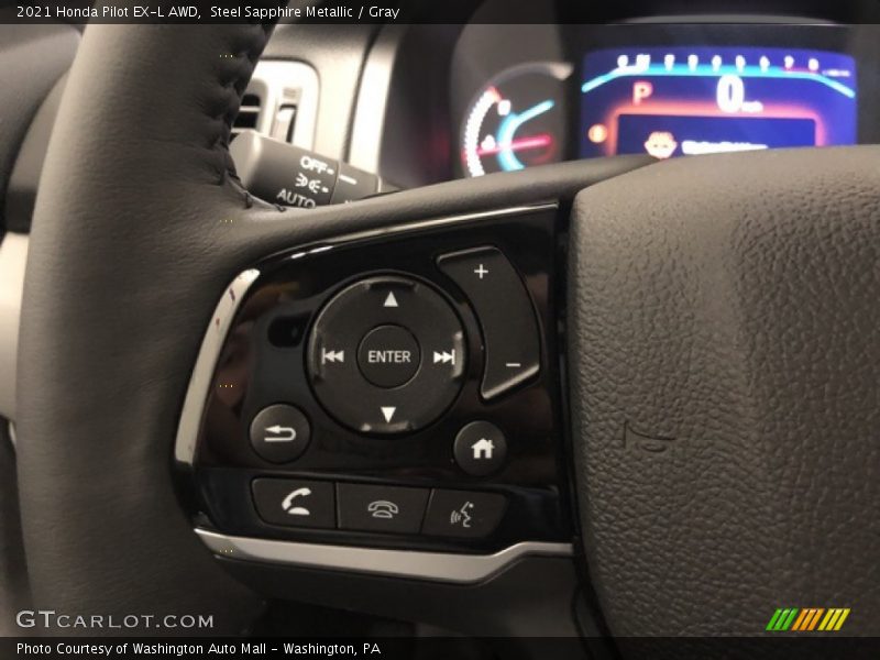 Steel Sapphire Metallic / Gray 2021 Honda Pilot EX-L AWD