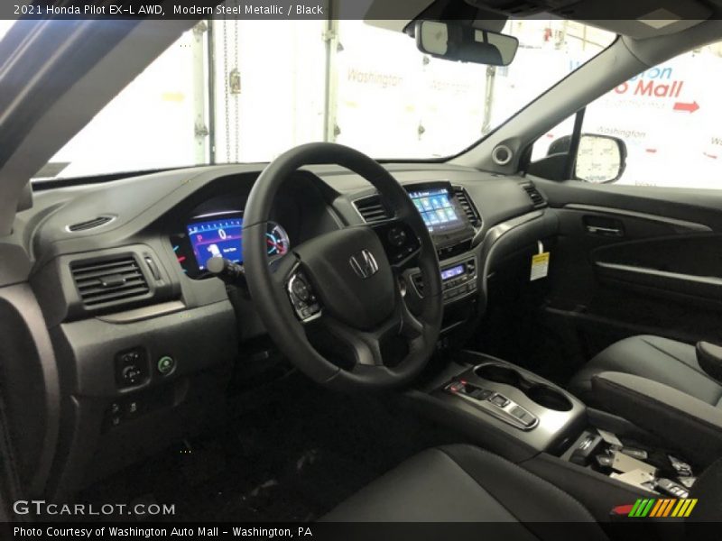 Modern Steel Metallic / Black 2021 Honda Pilot EX-L AWD