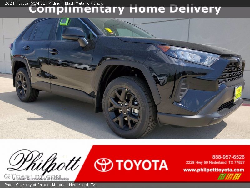 Midnight Black Metallic / Black 2021 Toyota RAV4 LE