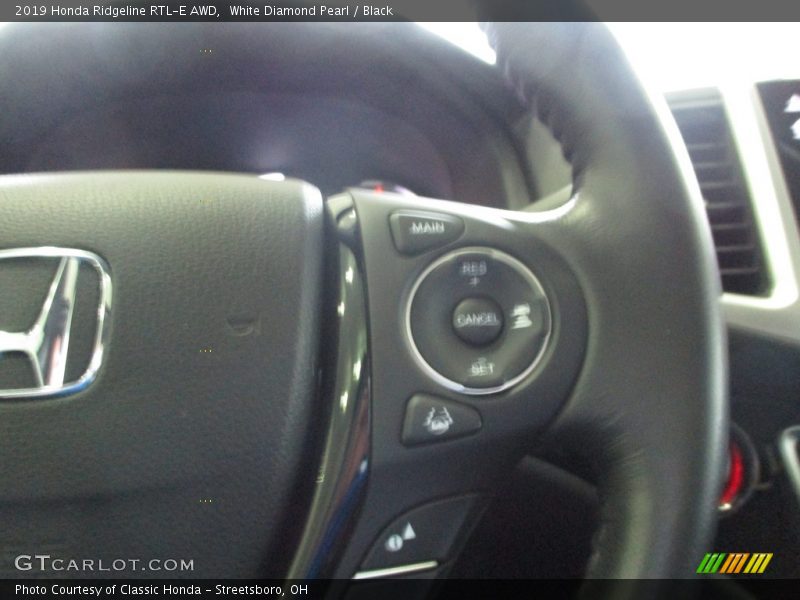 White Diamond Pearl / Black 2019 Honda Ridgeline RTL-E AWD