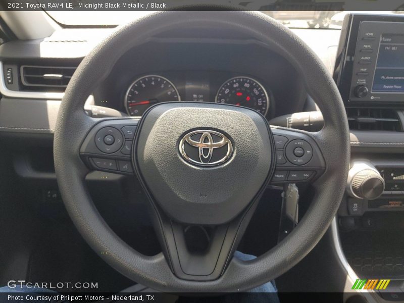 Midnight Black Metallic / Black 2021 Toyota RAV4 LE