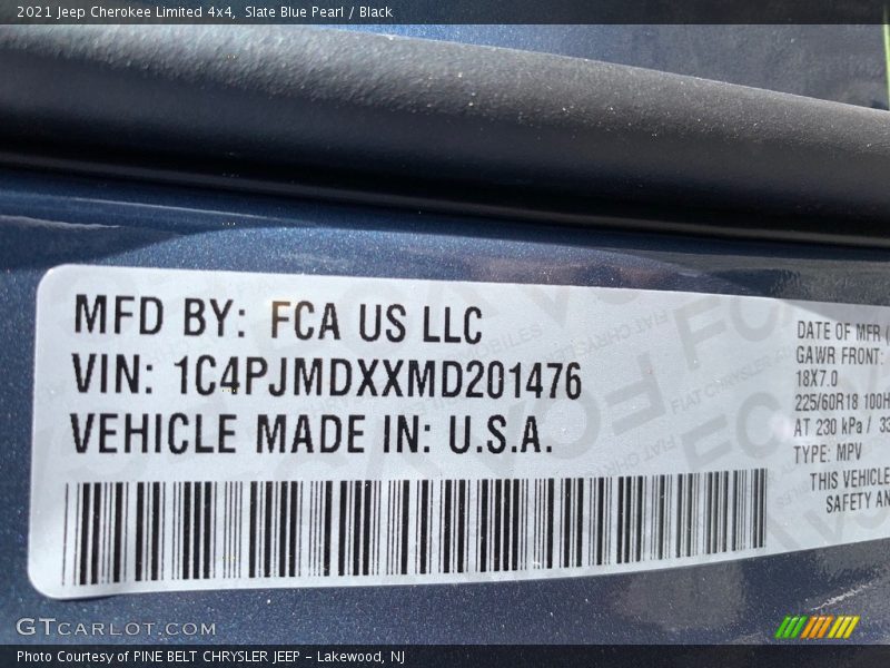 Slate Blue Pearl / Black 2021 Jeep Cherokee Limited 4x4