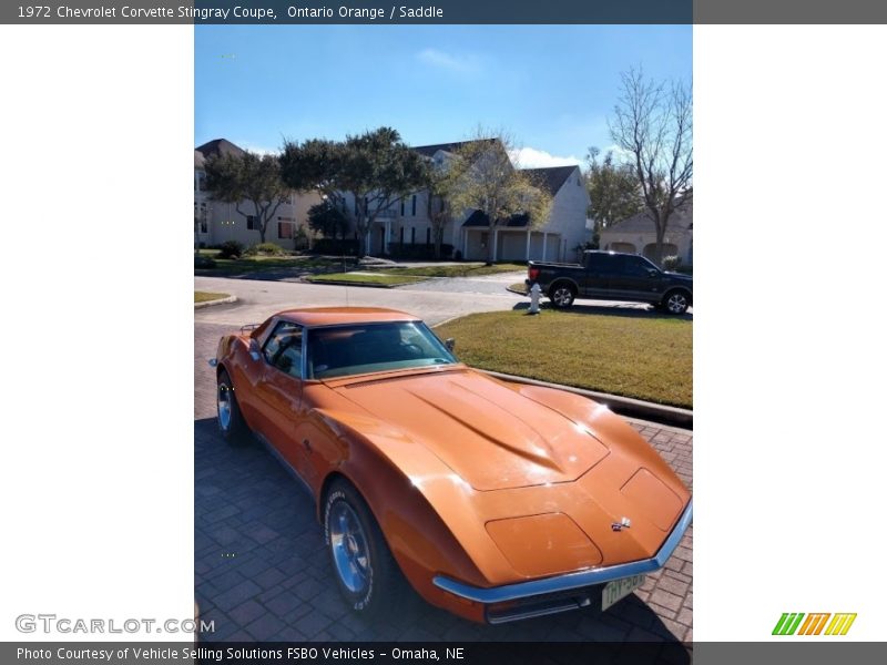 Ontario Orange / Saddle 1972 Chevrolet Corvette Stingray Coupe