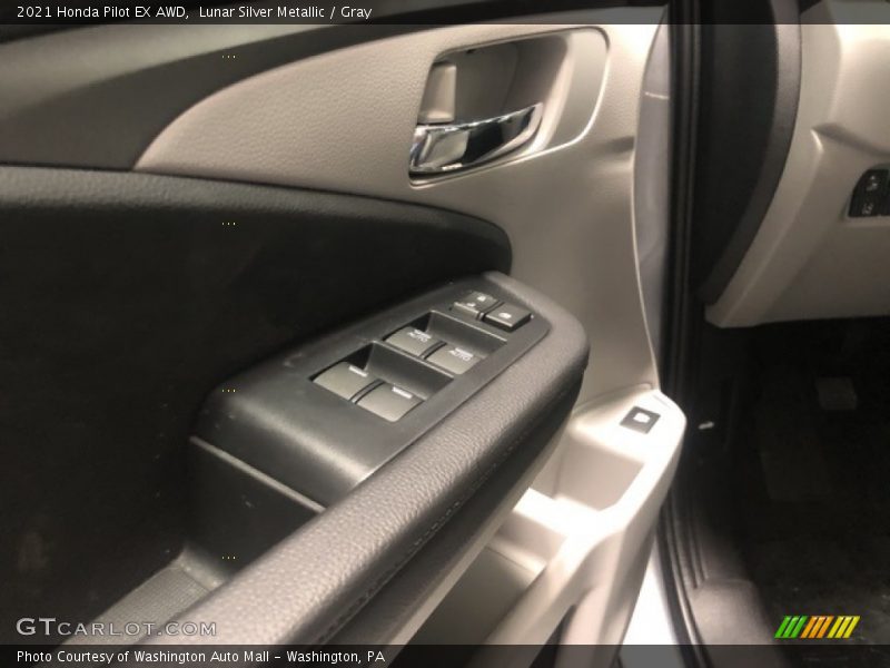 Lunar Silver Metallic / Gray 2021 Honda Pilot EX AWD