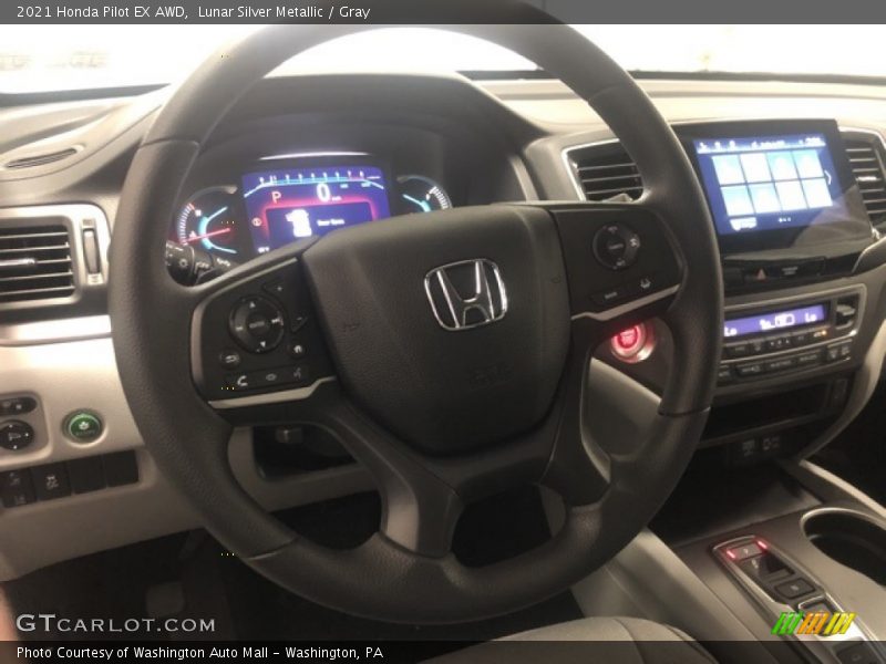 Lunar Silver Metallic / Gray 2021 Honda Pilot EX AWD