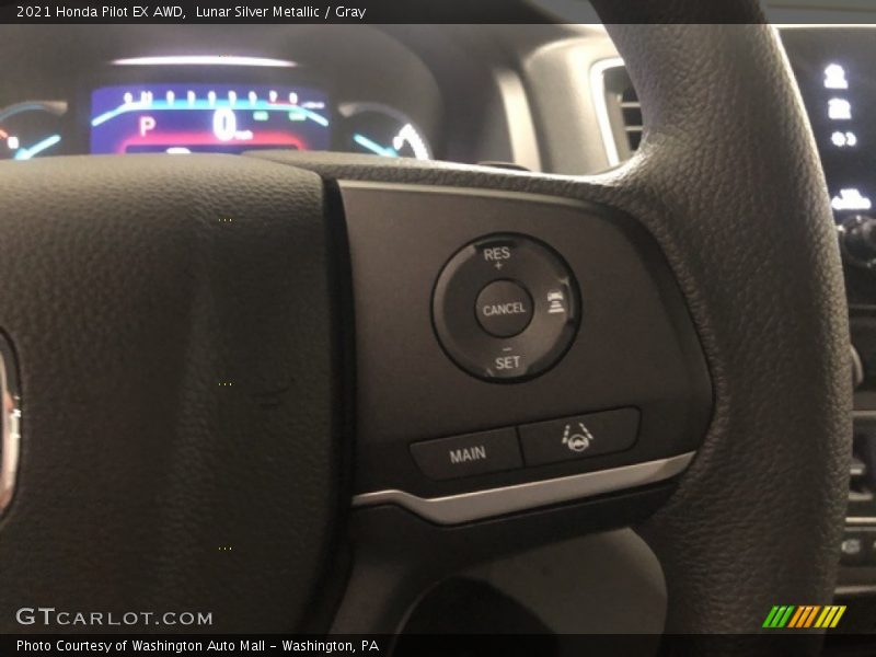 Lunar Silver Metallic / Gray 2021 Honda Pilot EX AWD