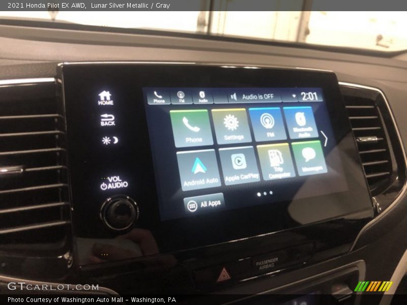 Lunar Silver Metallic / Gray 2021 Honda Pilot EX AWD
