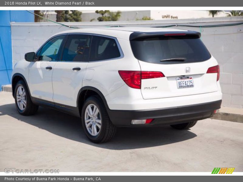 White Diamond Pearl / Black 2018 Honda Pilot LX