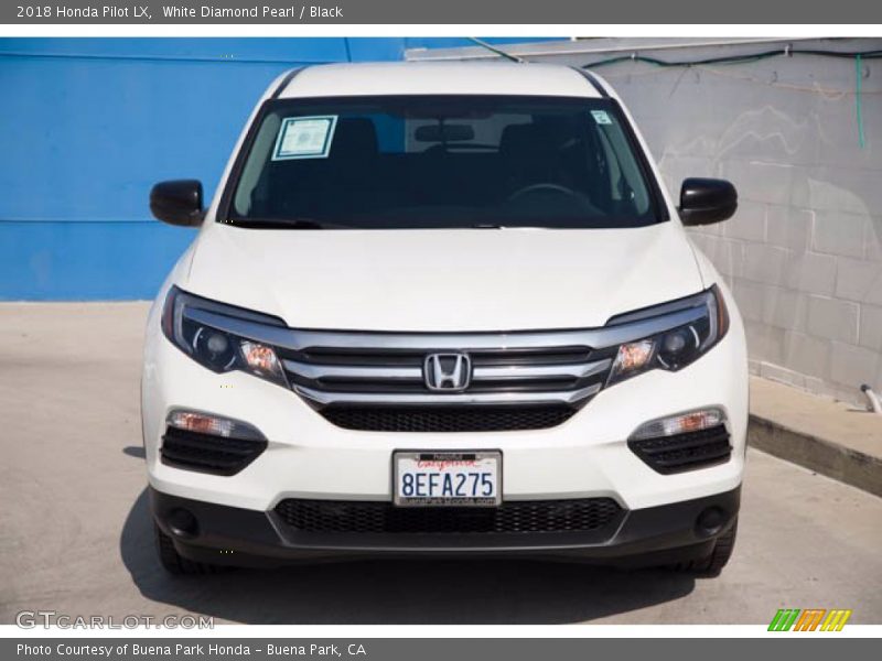 White Diamond Pearl / Black 2018 Honda Pilot LX