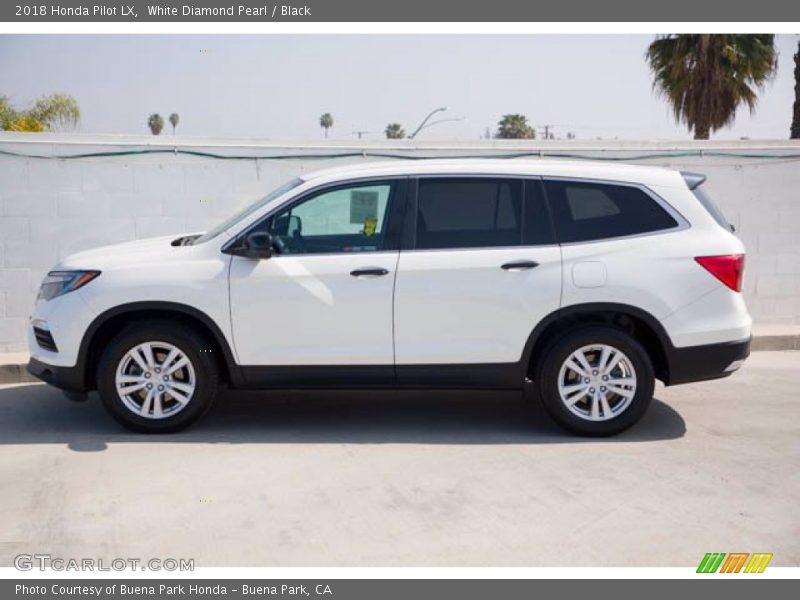 White Diamond Pearl / Black 2018 Honda Pilot LX