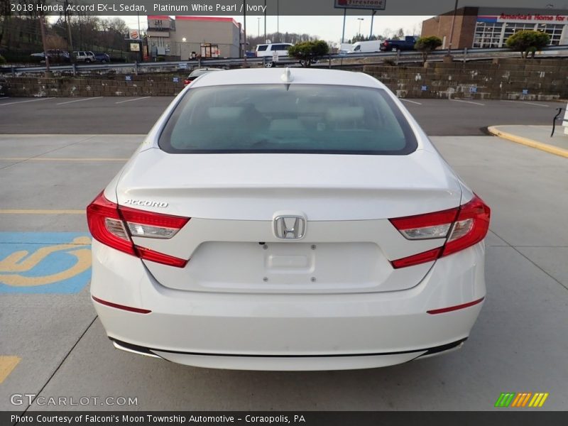 Platinum White Pearl / Ivory 2018 Honda Accord EX-L Sedan