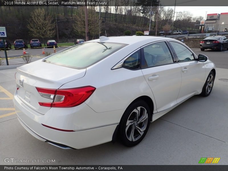 Platinum White Pearl / Ivory 2018 Honda Accord EX-L Sedan